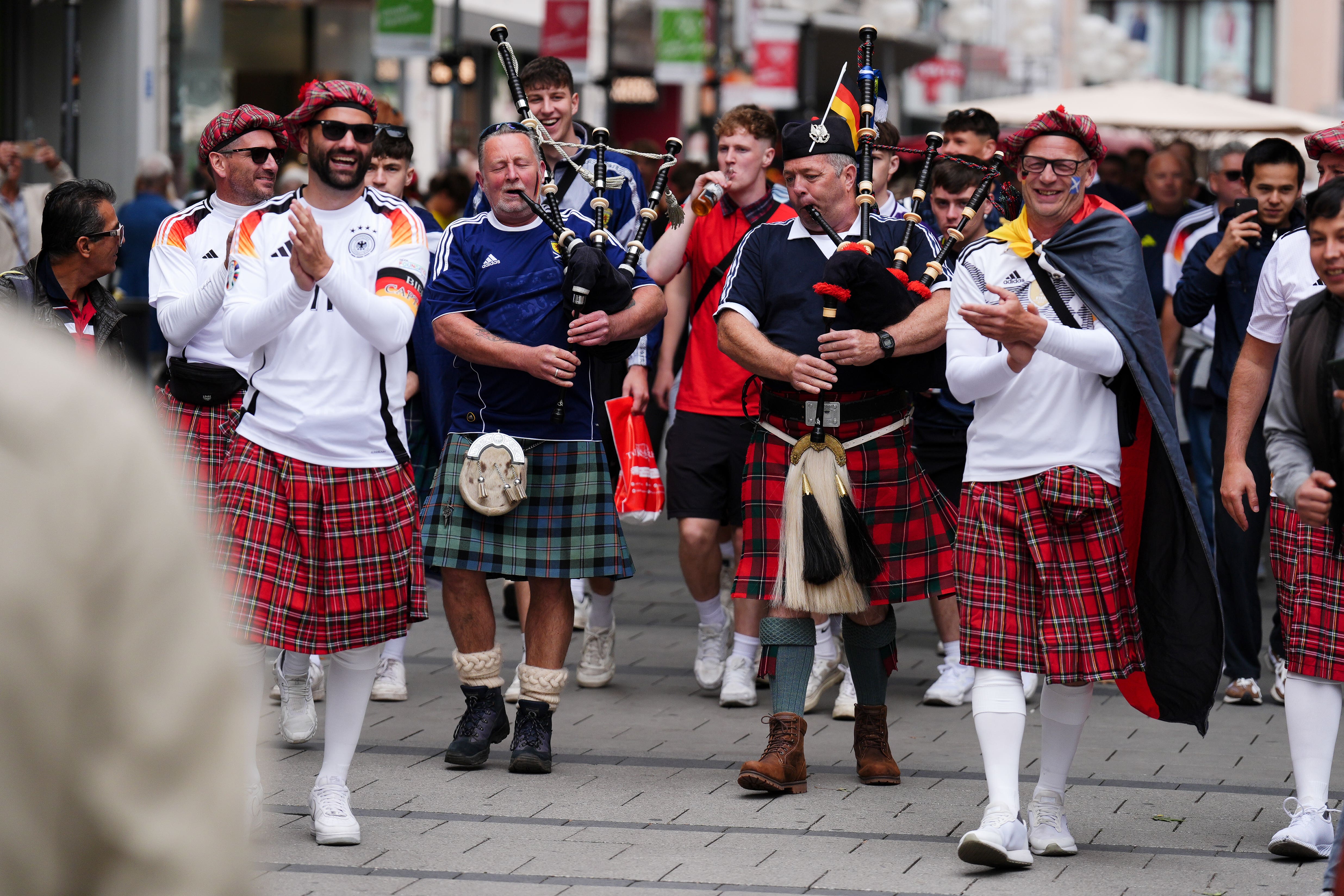 The Tartan Army descended on Munich ahead of the tournament opener (Andrew Milligan/PA)