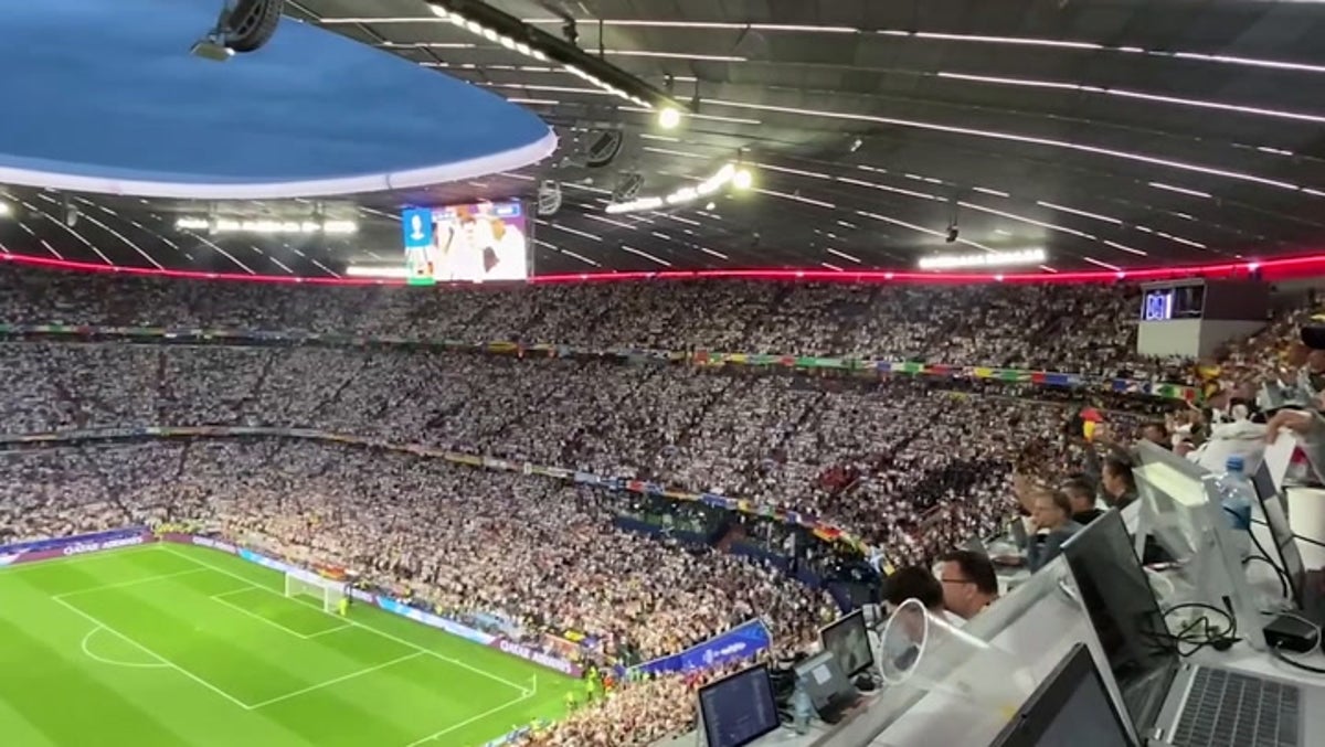 Euro 2024: Scenes inside Allianz Arena as Germany score first goal of tournament