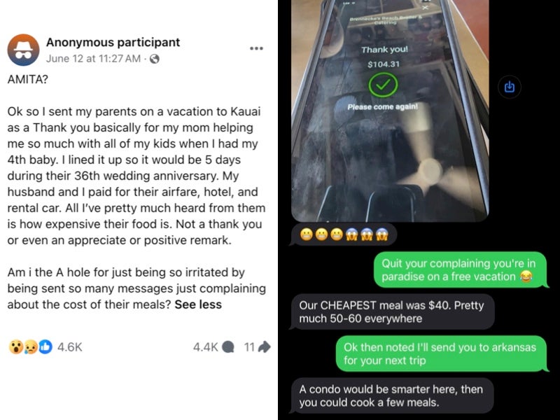 Woman Shares Frustration Over Parents' Complaints During Paid Vacation in Hawaii
