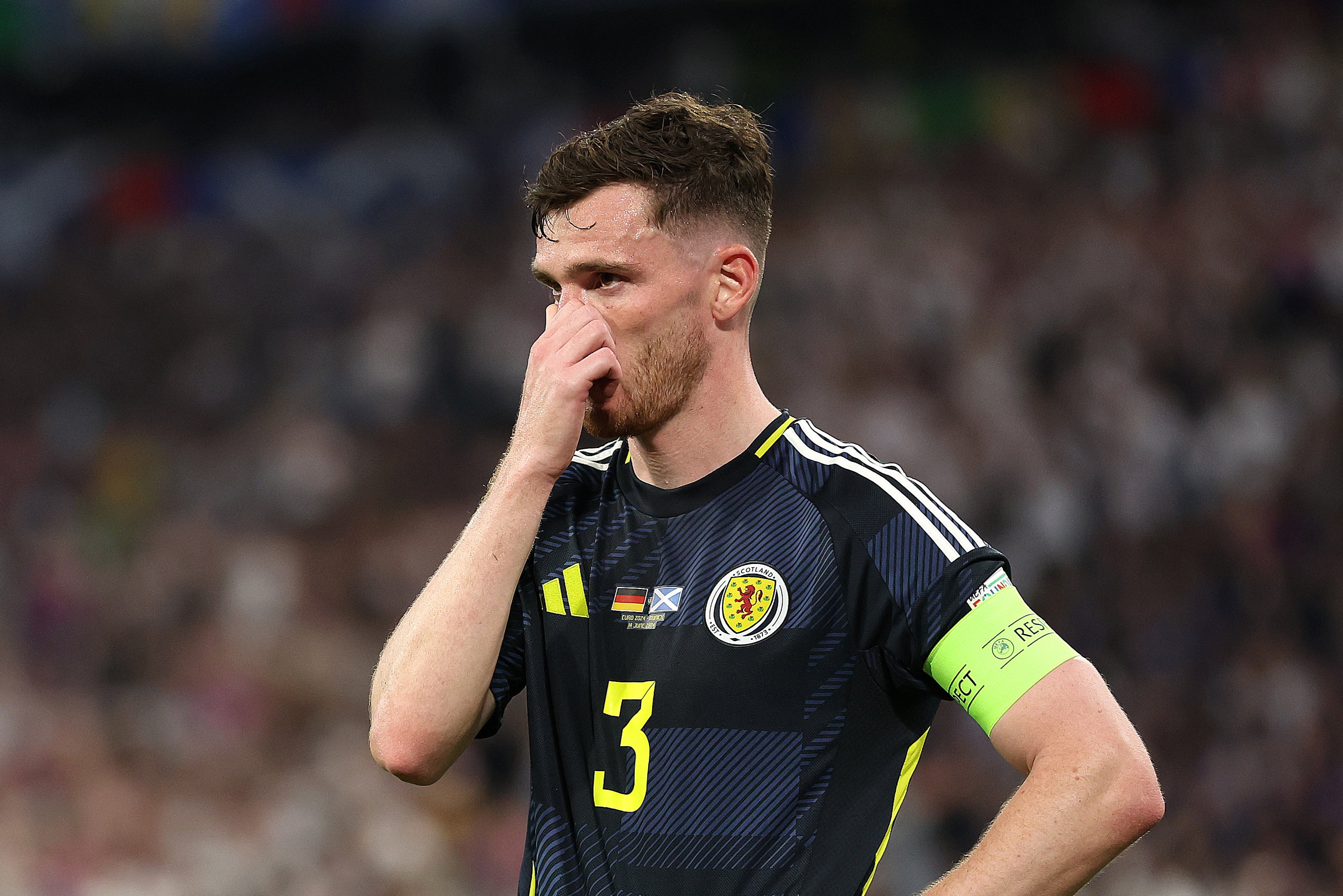 Scotland captain Andy Robertson and his team endured a brutal loss to Germany