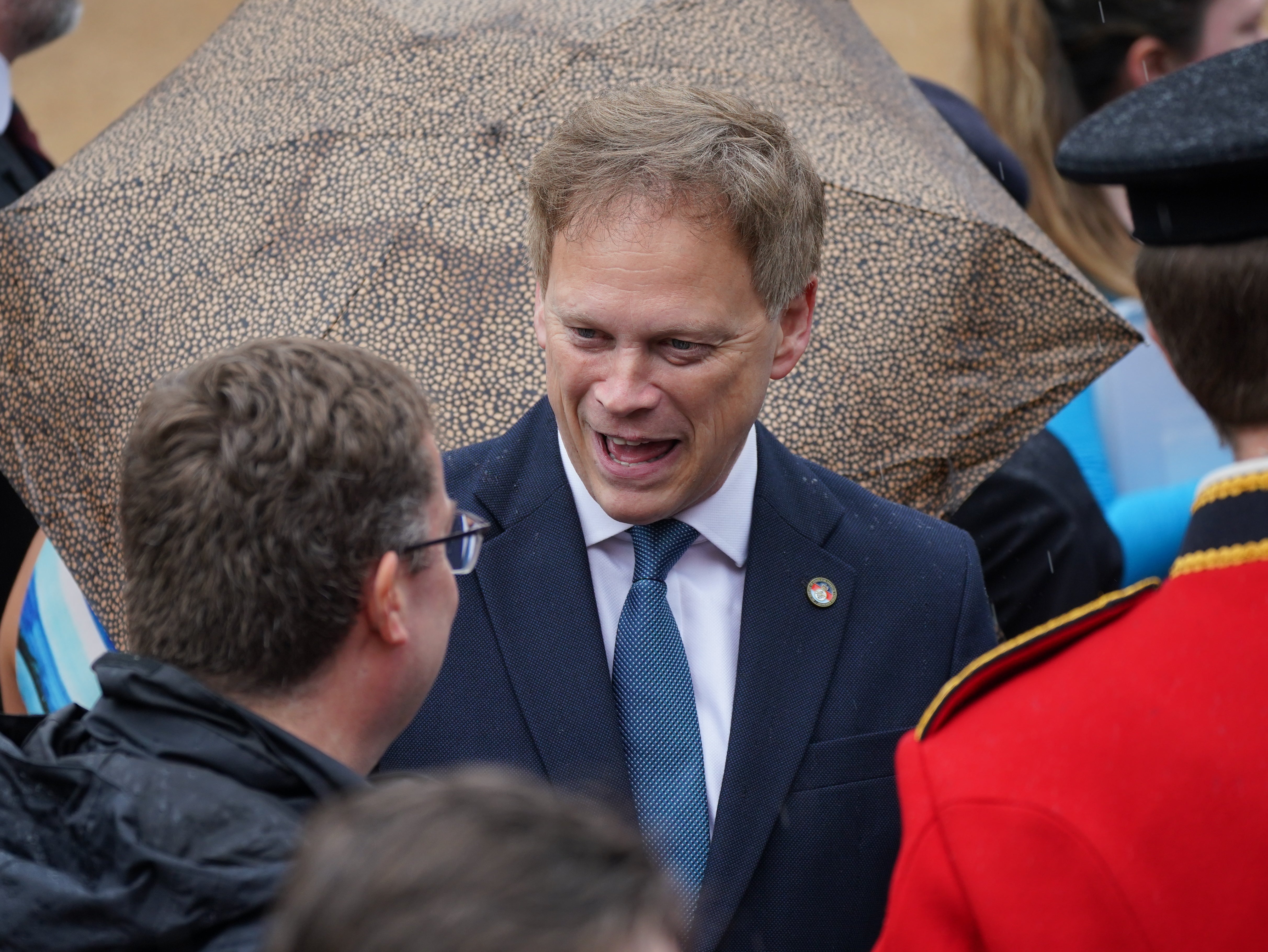 Defense Secretary Grant Shapps pictured in Trooping the Color