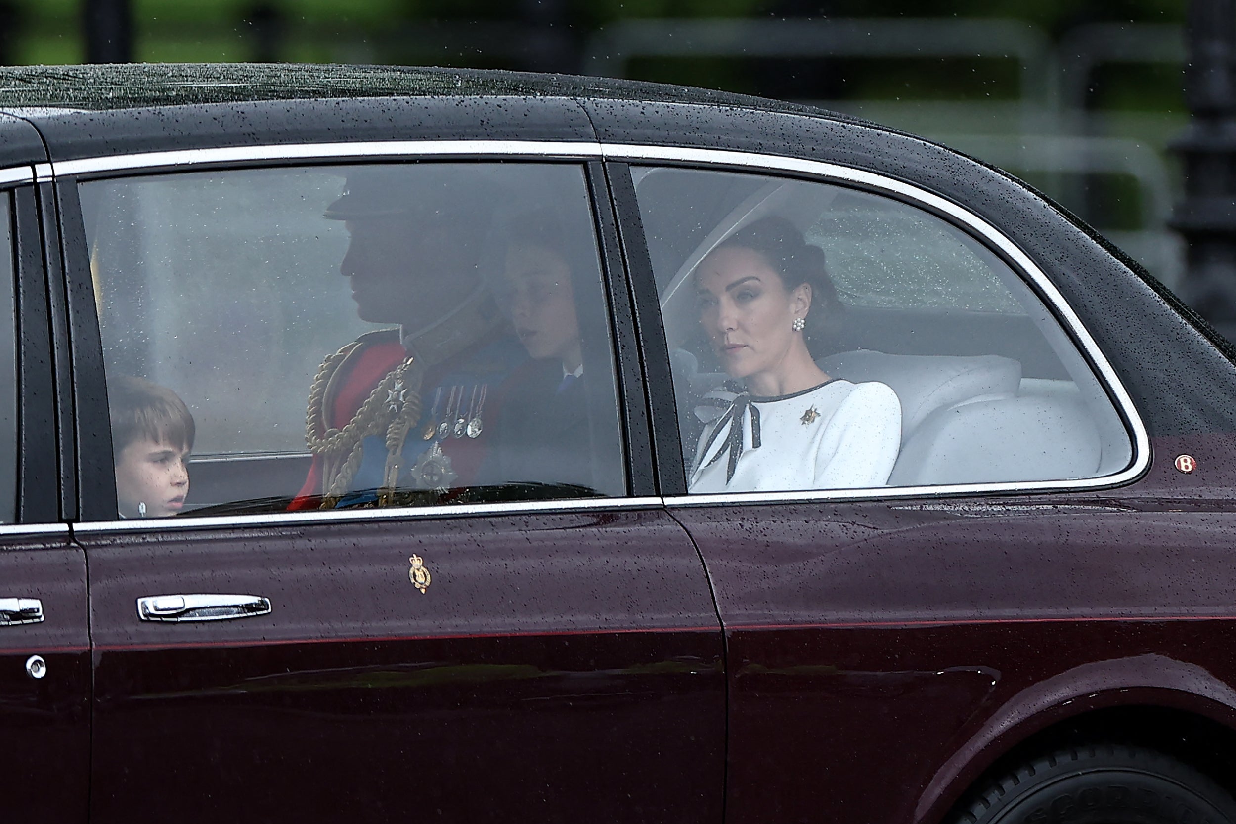 Kate was first seen arriving at Buckingham Palace