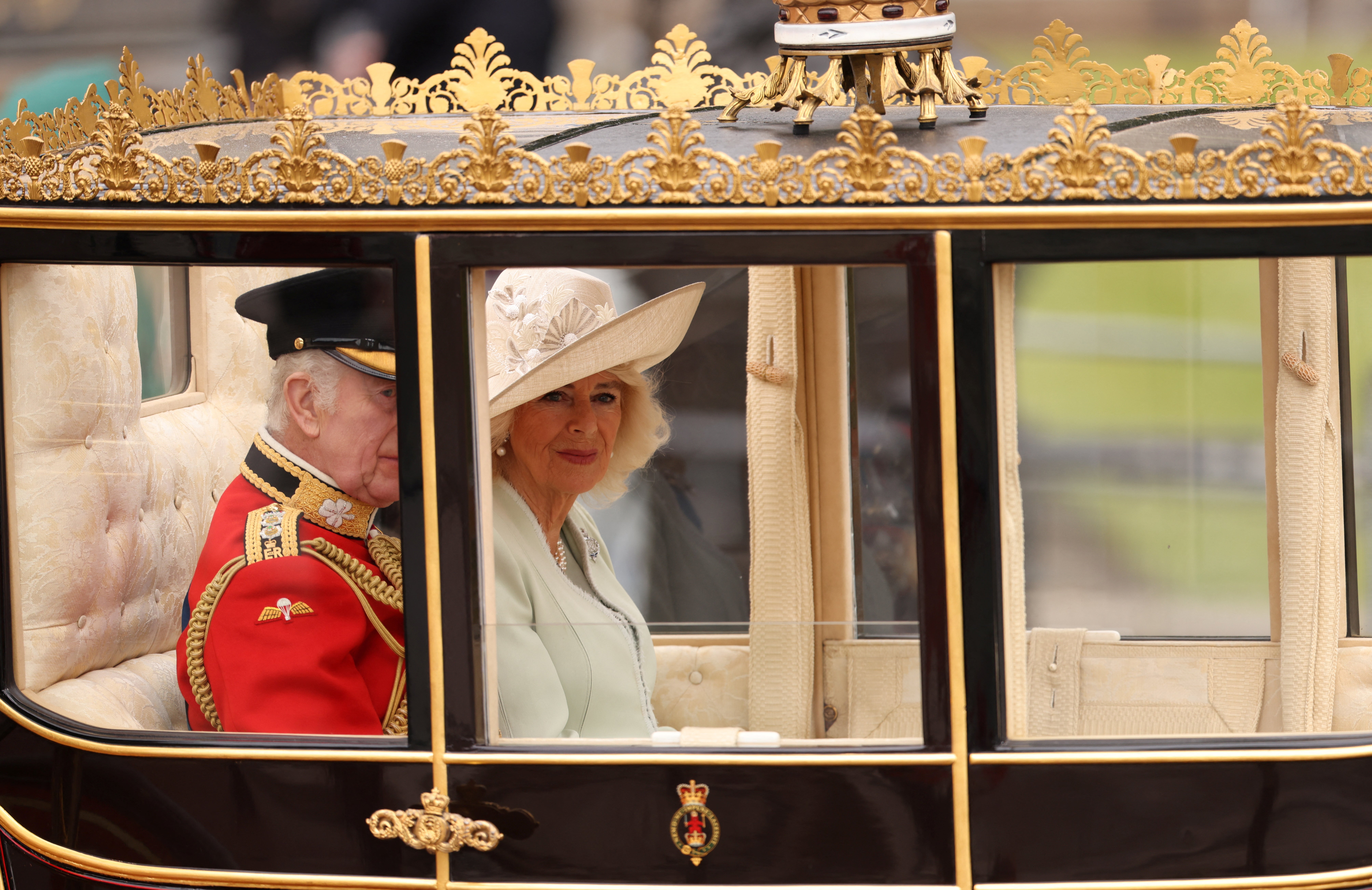 King Charles and Queen Camilla attend the Trooping the Colour parade to honour him on his official birthday