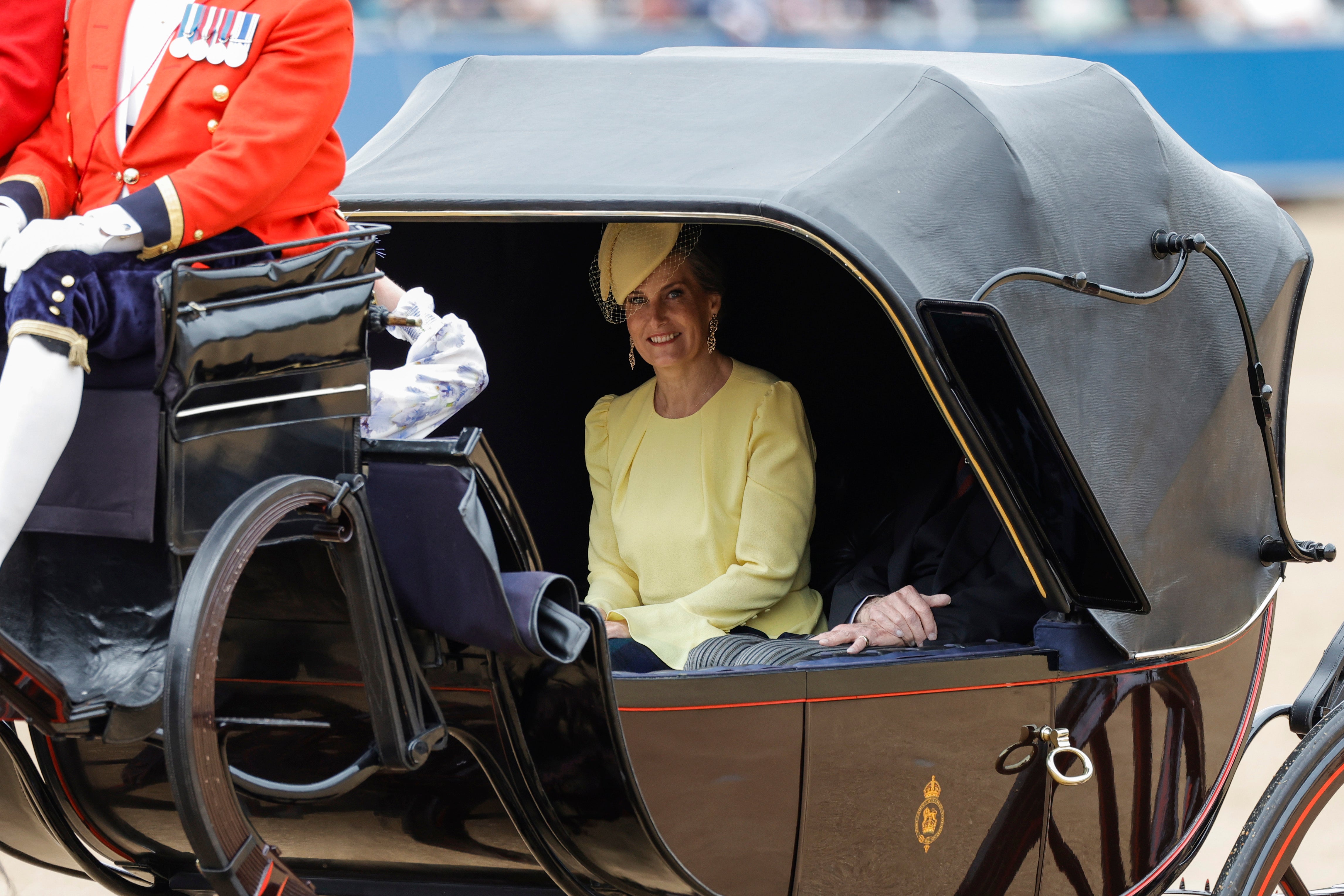 Sophie, the Duchess of Edinburgh smiling at the crowds