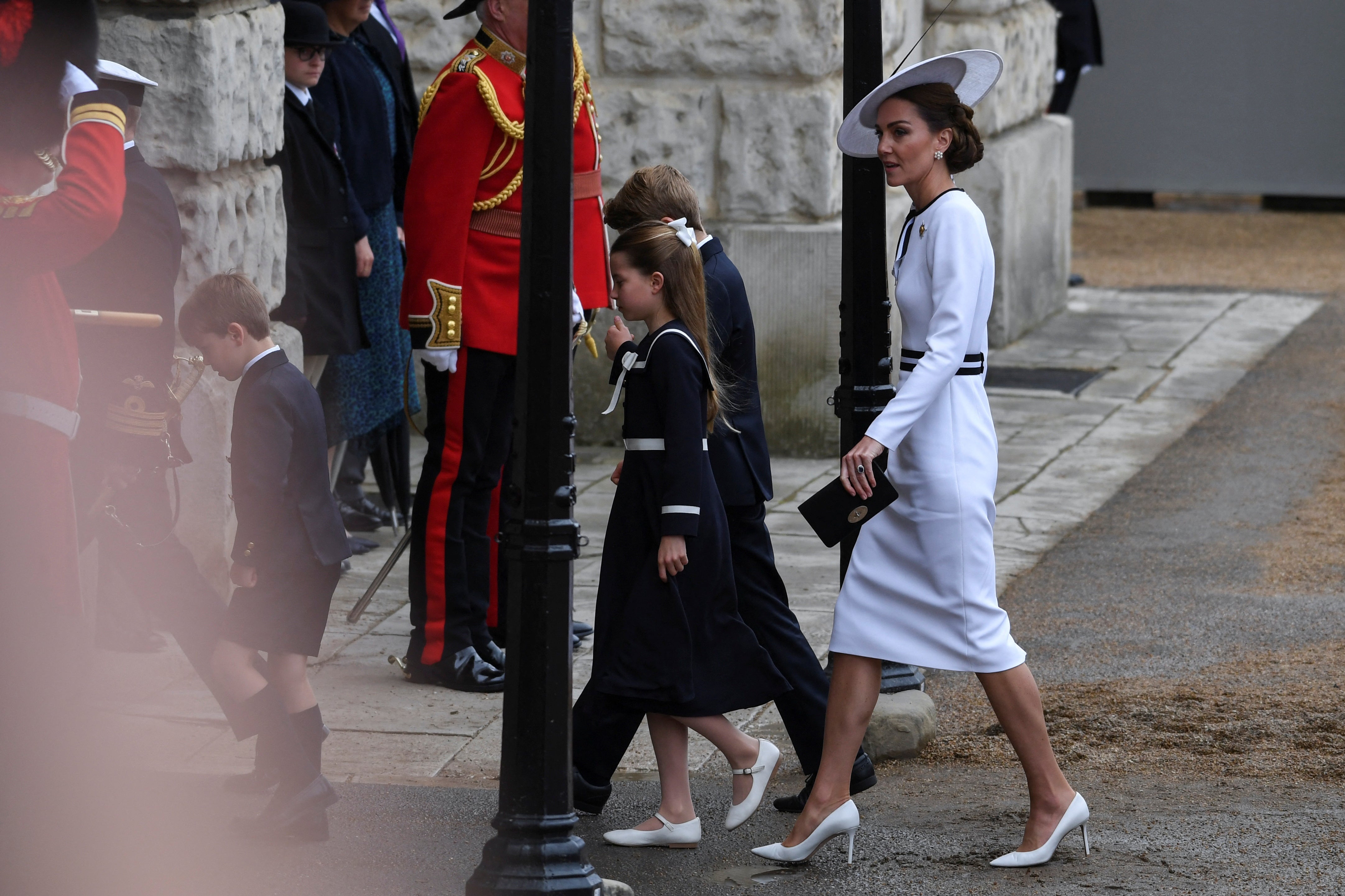 Kate arriving at Horse Guards Parade for the procession