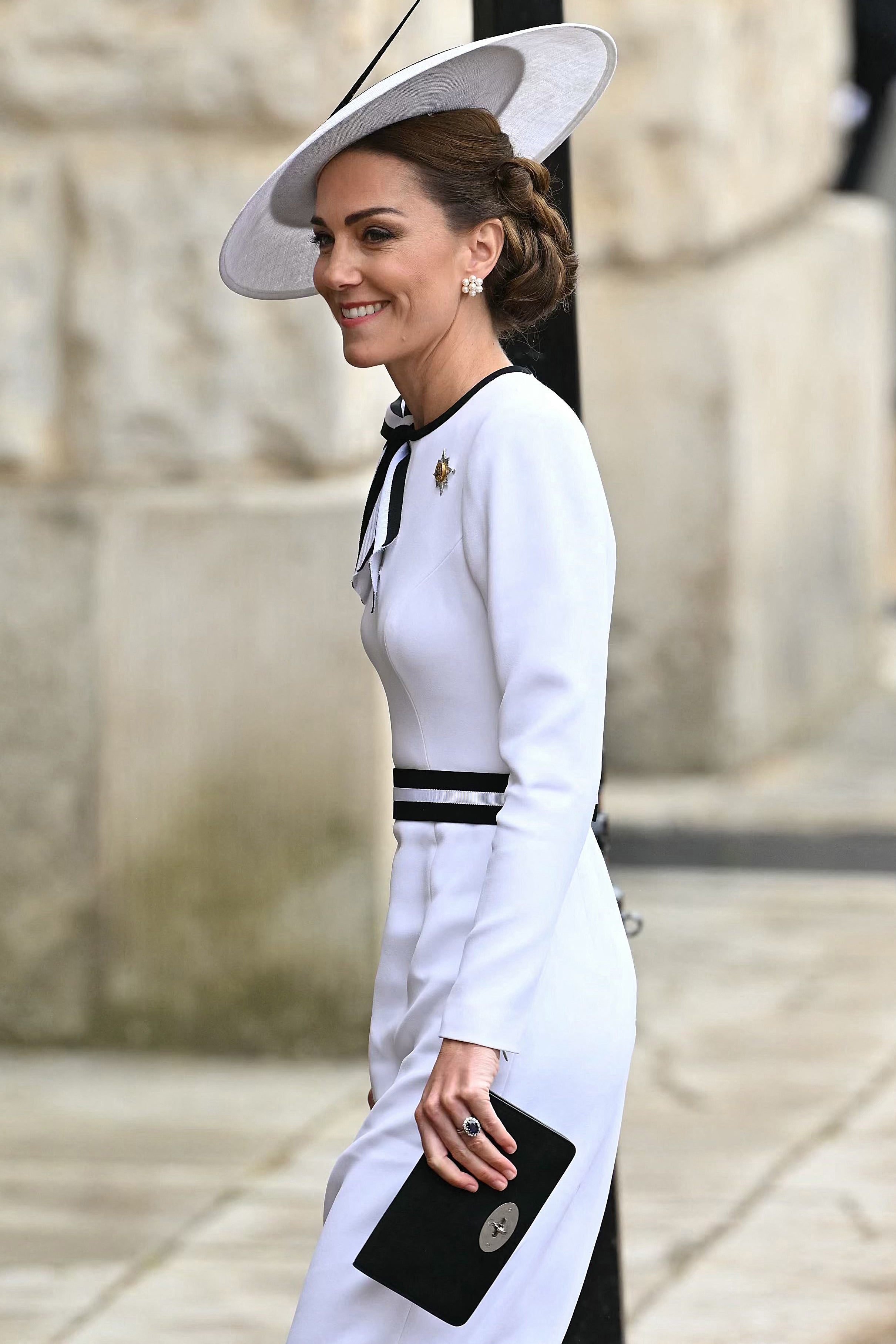 prince william, prince george, princess charlotte, princess of wales, king charles iii, trooping the colour, kate wears bold white dress last seen at coronation as she returns to public duties at trooping the colour