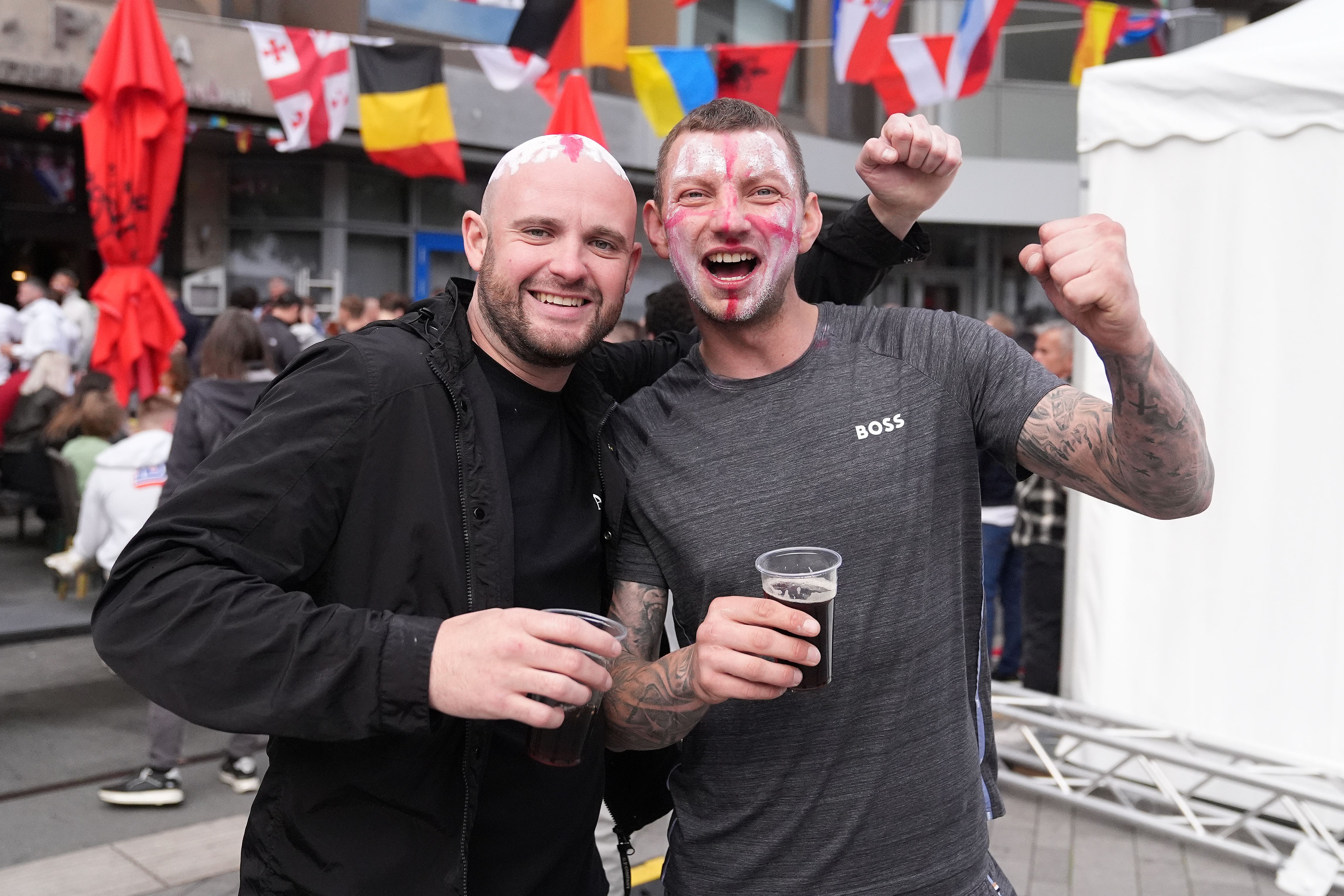 Thousands of fans will journey to Gelsenkirchen in western Germany to cheer for the national team against Serbia on Sunday (Bradley Collyer/PA)