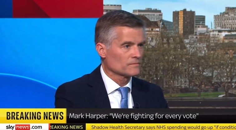 Mark Harper defended the Tory campaign