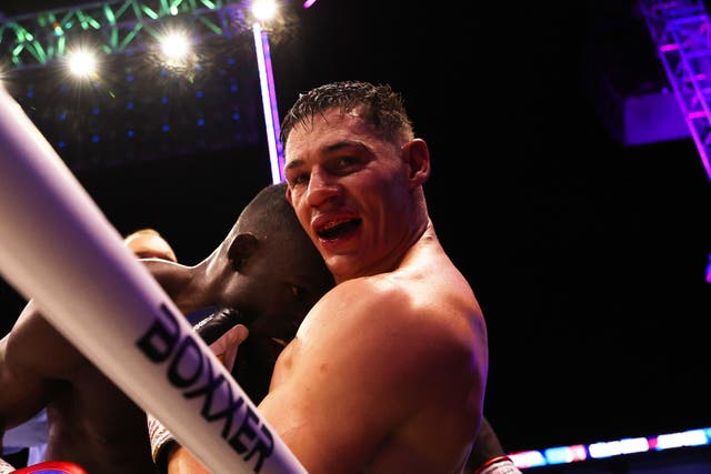 <p>Chris Billam-Smith during his points victory over Richard Riakporhe</p>