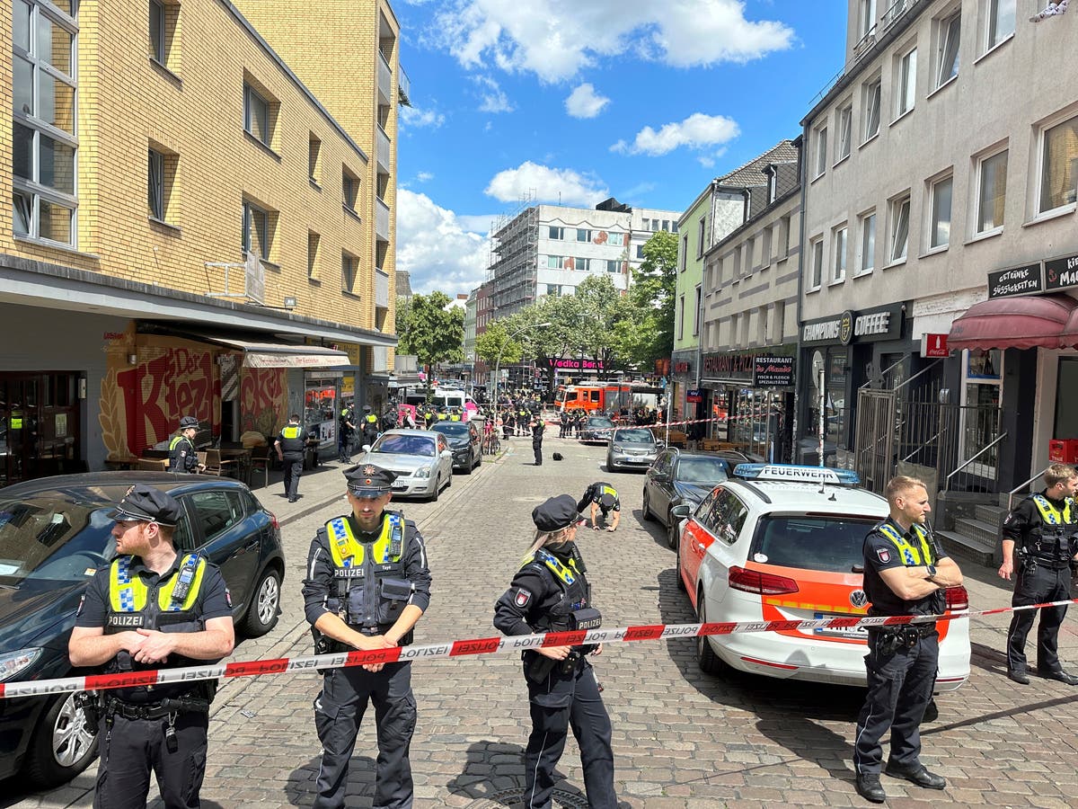 German police shot a man allegedly threatening them with an ax in a city hosting Euro 2024 match German police shot a man allegedly threatening them with an ax in a city hosting Euro 2024 match