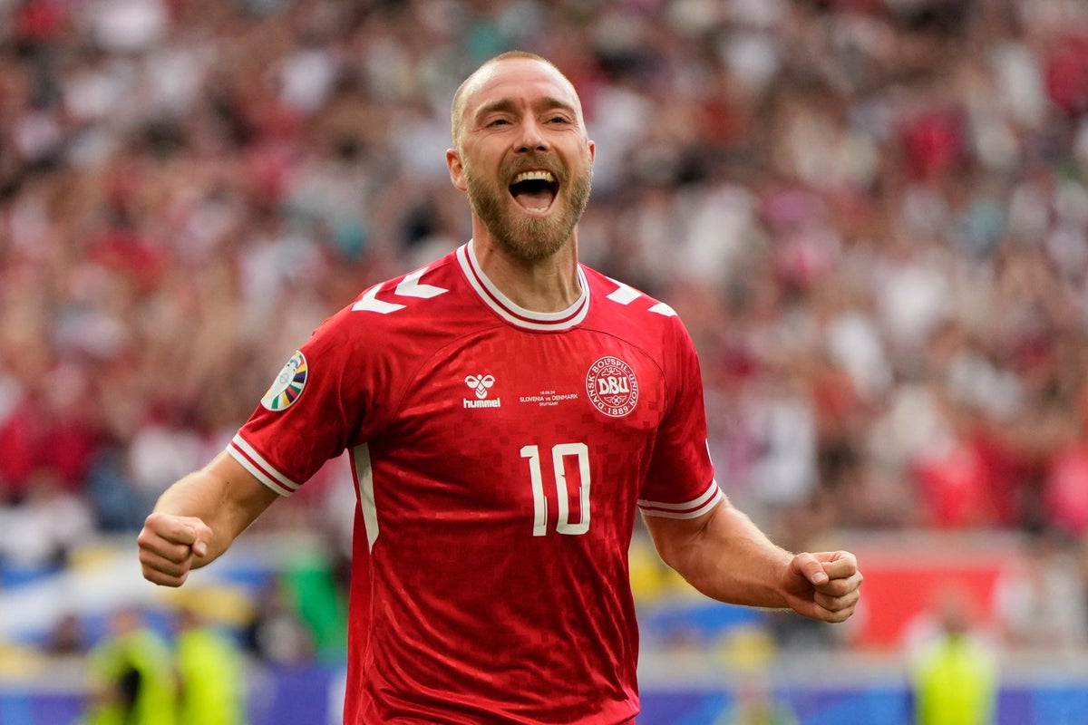 Christian Eriksen scores for Denmark at Euro 2024, three years after collapsing