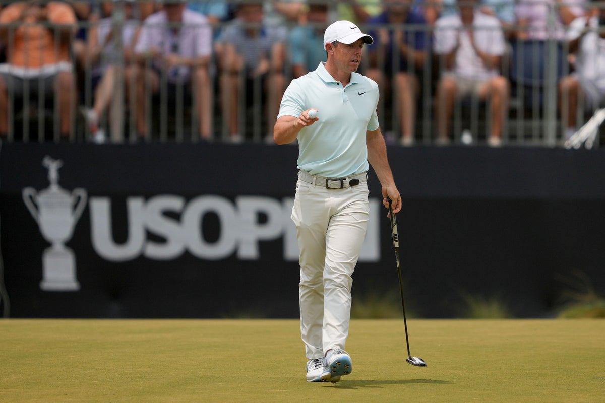 Rory McIlroy in pursuit of US Open leader Bryson DeChambeau