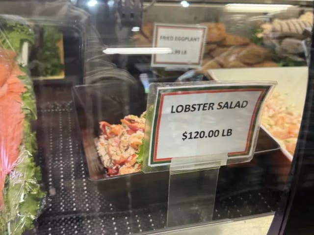 <p>A well-known deli in East Hampton, New York, is offering a pound of lobster salad for $120</p>