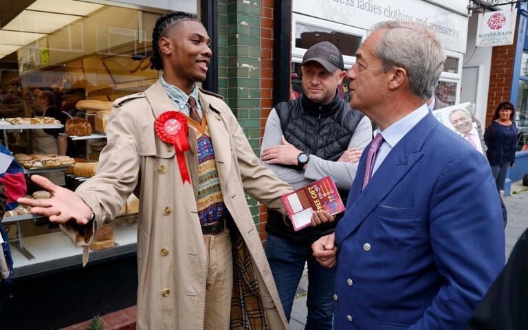 Jovan Owusu-Nepaul made headlines for his fashion sense as he took on Nigel Farage