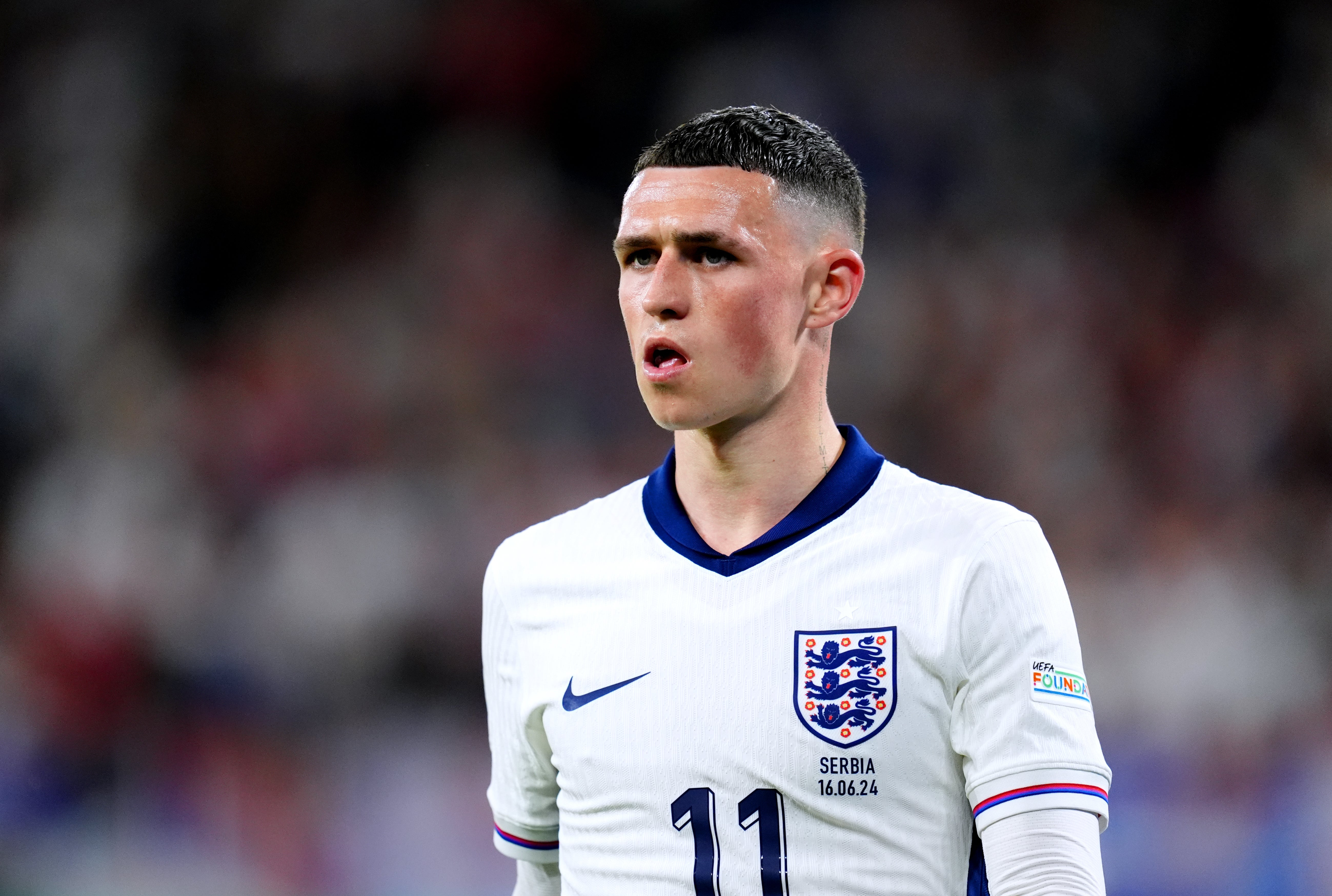 Phil Foden had a quiet opening night against Serbia