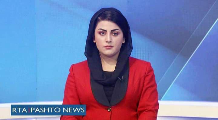 Shabnam in her previous role as a journalist before the Taliban takeover