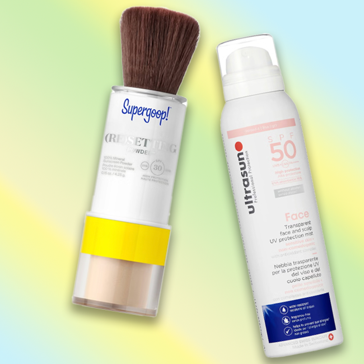 Supergoop vs Ultrasun scalp sunscreen review: Powder or spray comparison