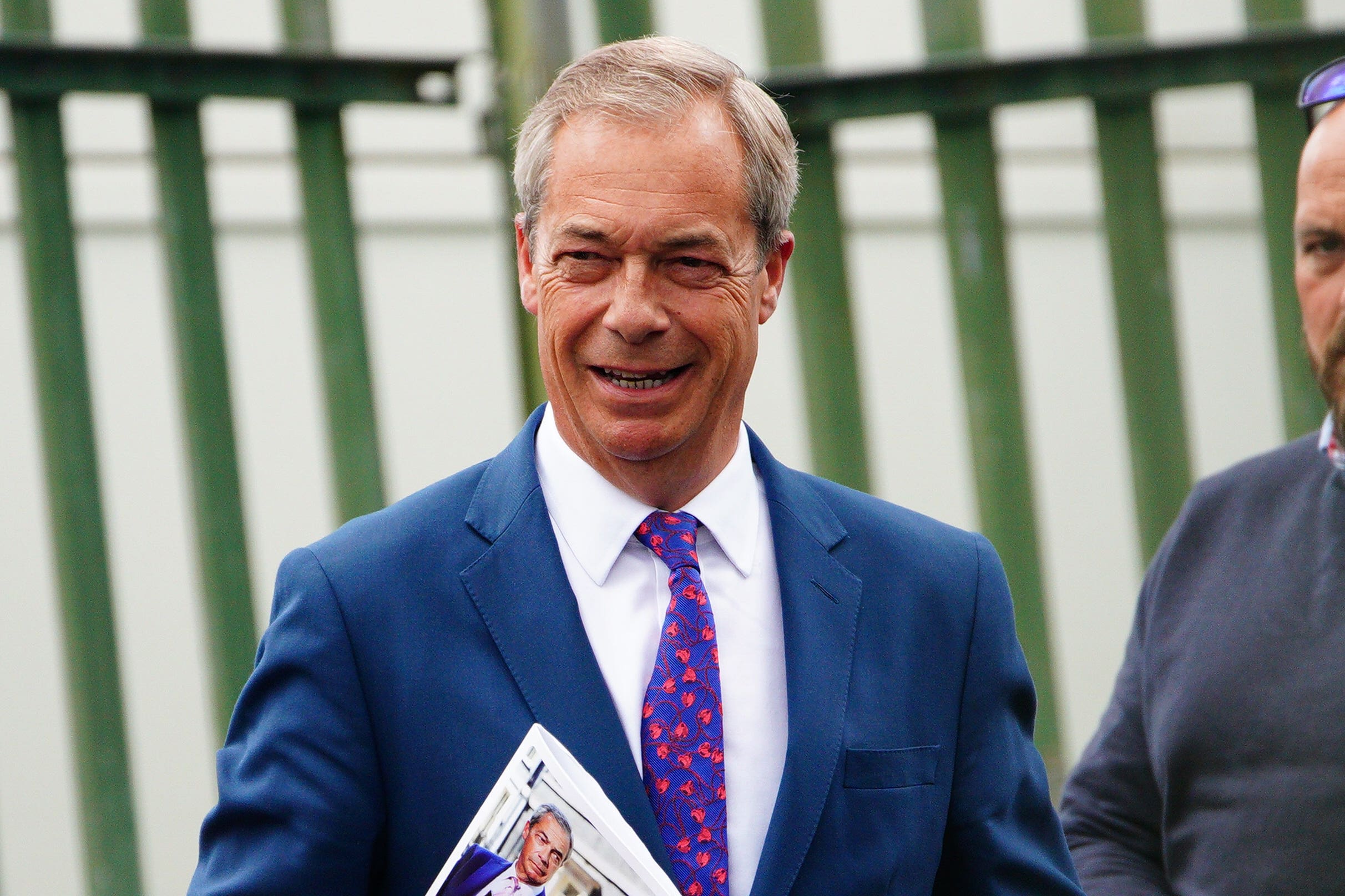 Mr Farage said the party’s ambition was ‘to establish a bridgehead in Parliament, and to become a real opposition to a Labour government’ (Ben Birchall/PA)