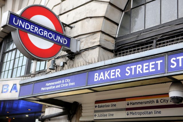 <p>One of the alleged attacks happened at Baker Street station (PA)</p>