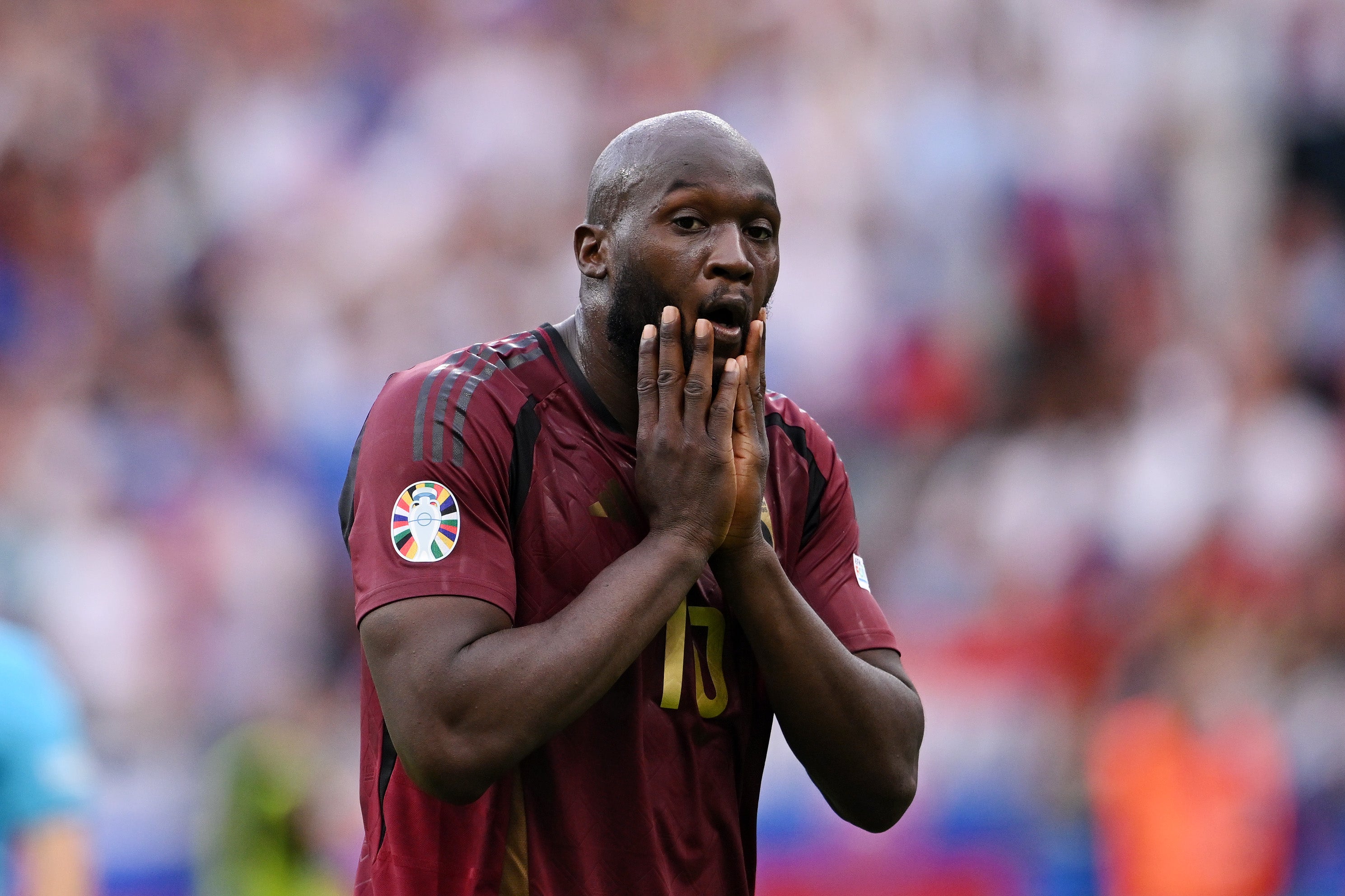 <p>Romelu Lukaku had two goals ruled out by VAR as Belgium lost to Slovakia</p>