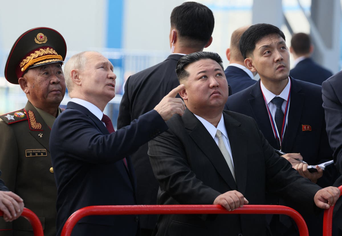 Putin says Russia and North Korea &lsquo;ready to confront ambition of West&rsquo; as he arrives for rare visit