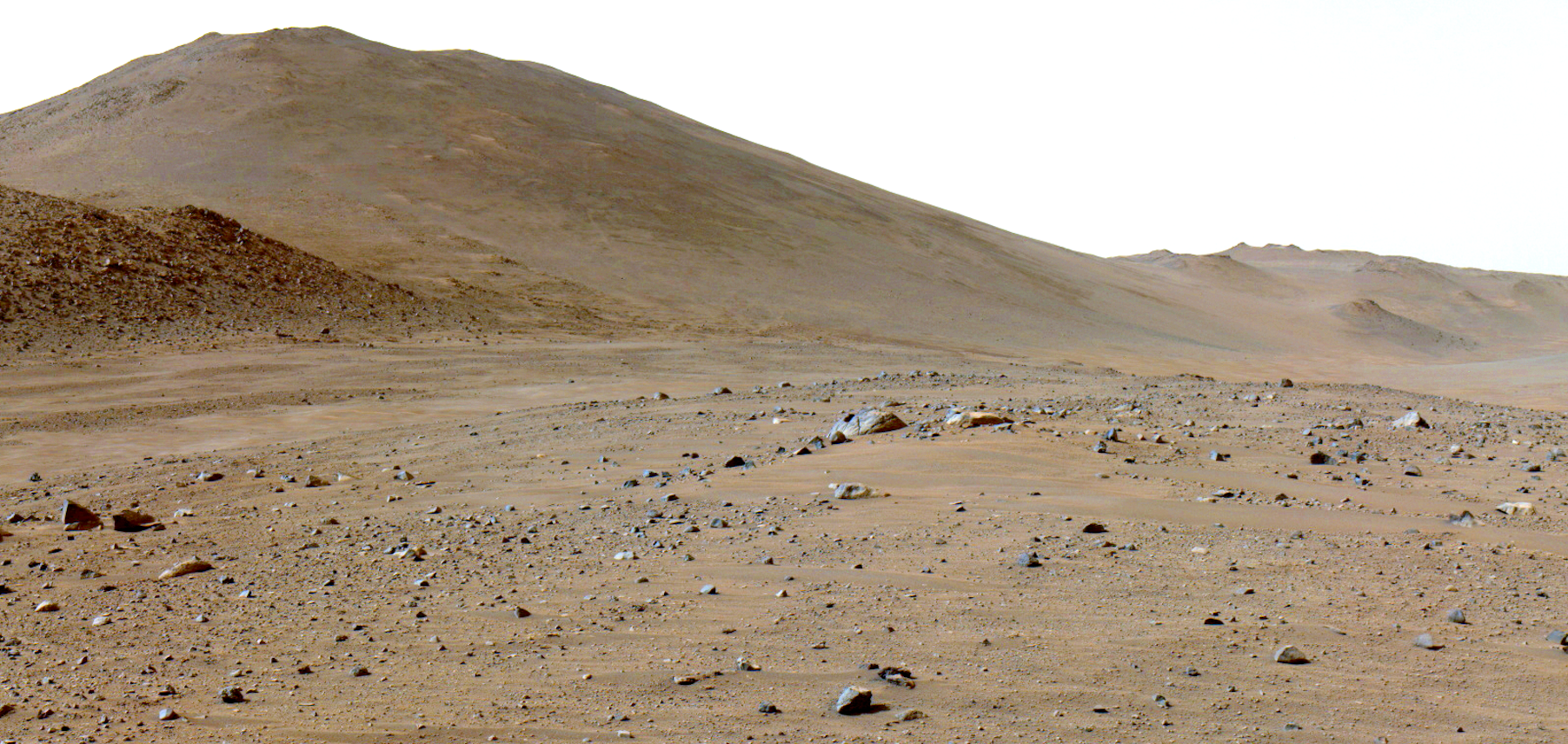 <p>Perseverance rover was traveling in the Neretva Vallis river channel when it captured this view of an area of scientific interest named Bright Angel</p>