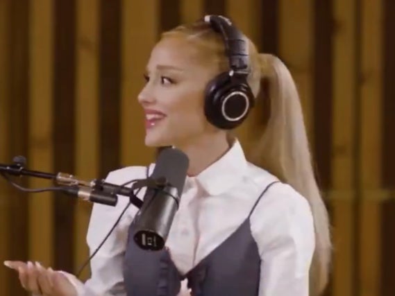 ariana grande, penn badgley, ariana grande stuns fans with ‘voice switch’ during interview