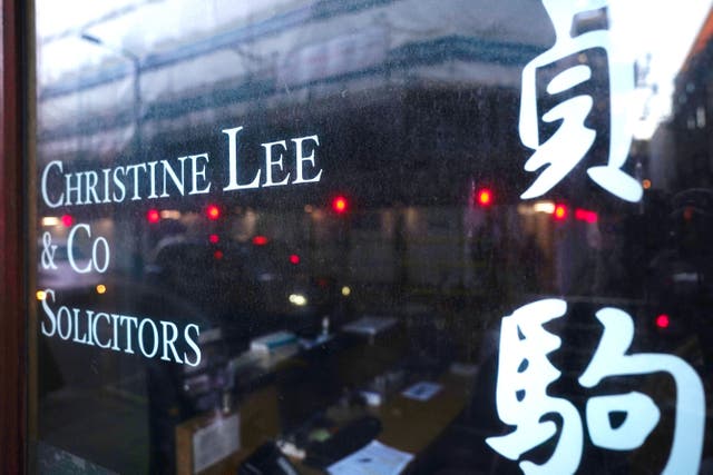 The offices of Christine Lee’s law firm, Christine Lee and Co, in central London (Victoria Jones/PA)