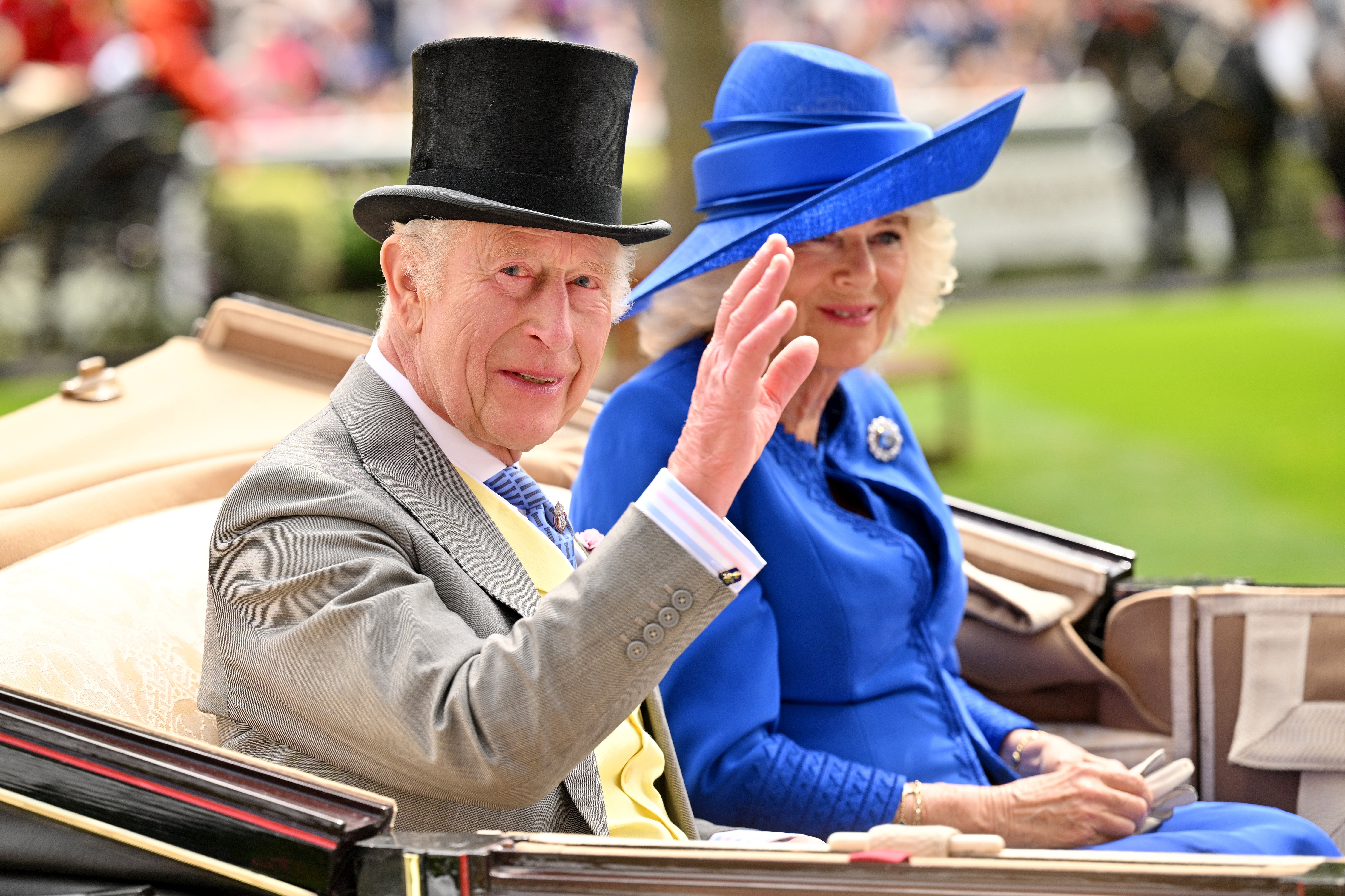 King Charles and Queen Camilla also attended the first day of Royal Ascot.