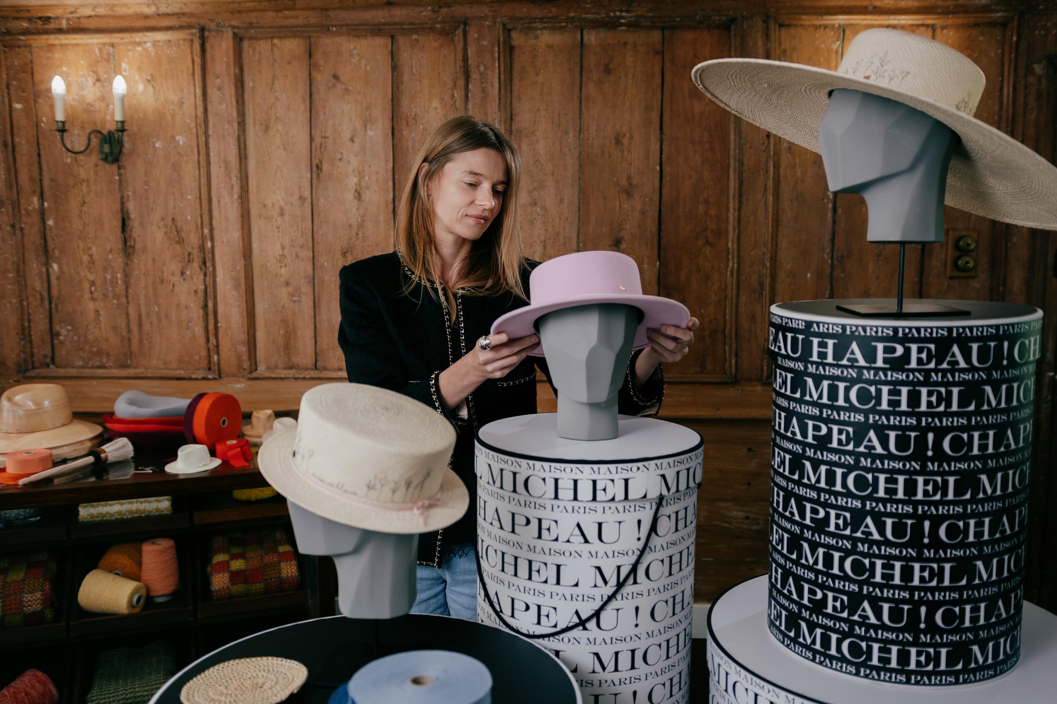 Maison Michel creative director Priscilla Royer at Barley Court workshops in Highgrove Gardens (Oliver Holms/King’s Foundation/PA)