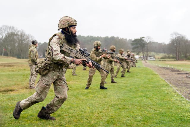 Questions have been raised in the election about the size of the UK’s armed forces. (Andrew Matthews/PA)