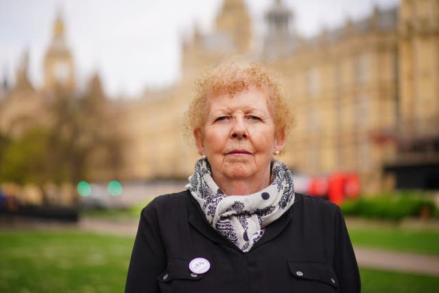 Waspi chair Angela Madden, pictured in March 2024, said anyone who has given their personal data to a potentially fraudulent website should contact Action Fraud (Victoria Jones/PA)