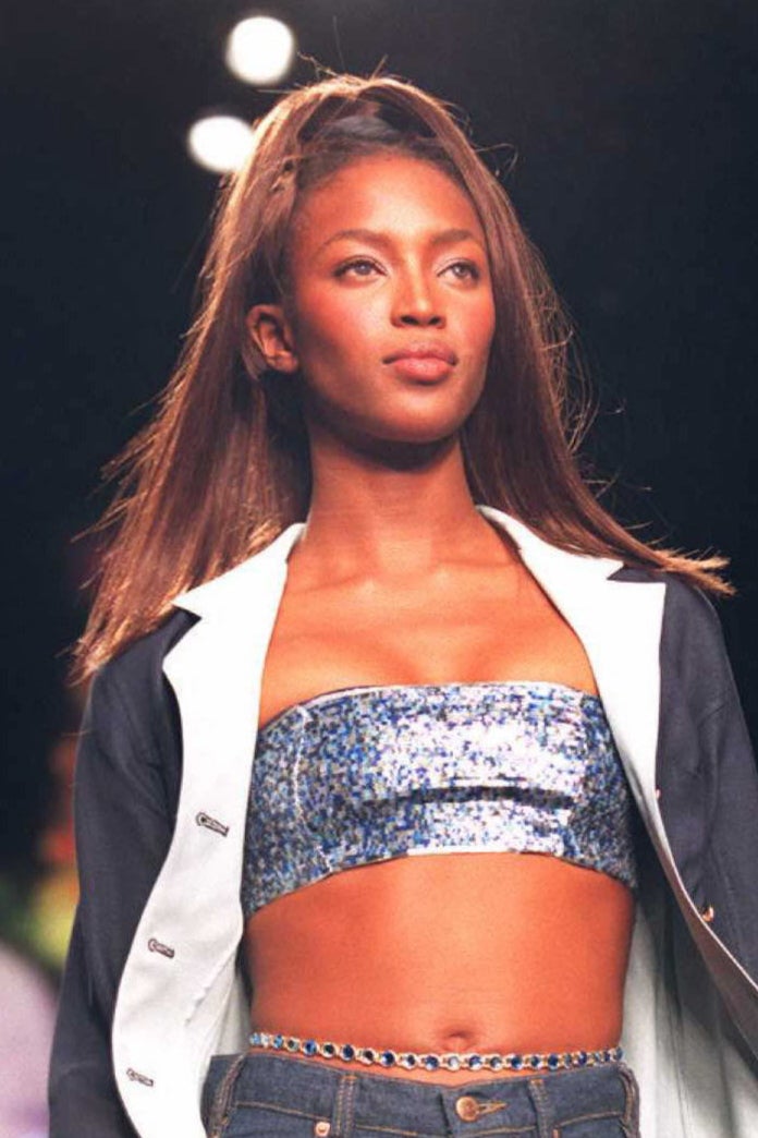 Naomi Campbell on the runway in 1997