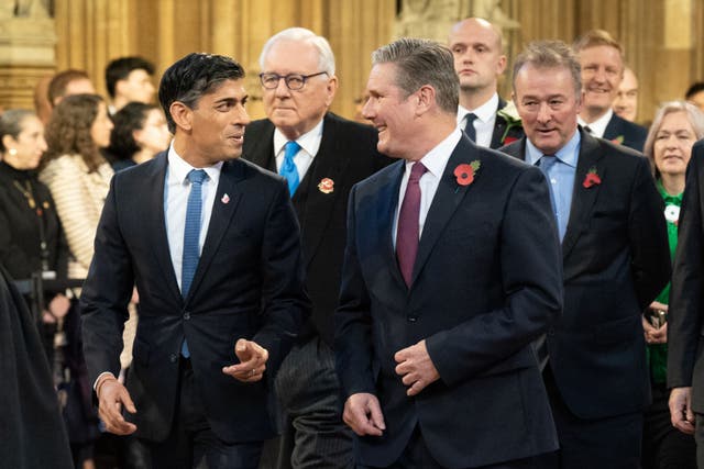Labour Party leader Sir Keir Starmer and Prime Minister Rishi Sunak are expected to be guests at the Japanese state banquet (Stefan Rousseau/PA)
