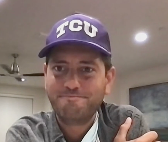 <p>Matthew Brown, pictured in 2023 while speaking on CNBC, has been sued by the SEC for making a ‘bogus offer’ to buy Richard Branson’s Virgin Orbit</p>