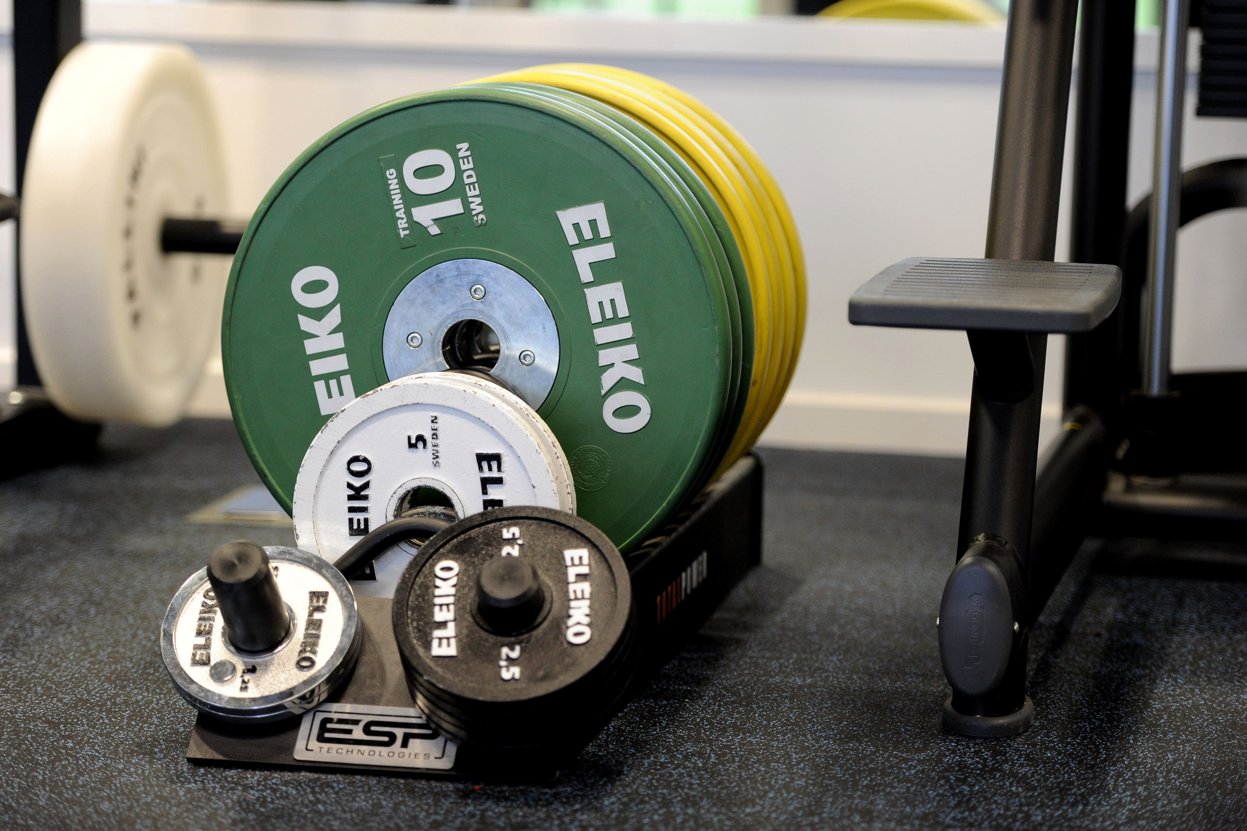 A general view of weights in a gym, as a new study shows lifting weights in retirement can improve strength in old age (PA)
