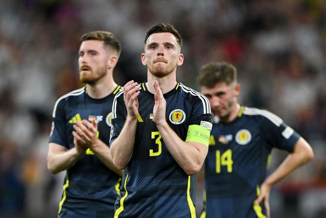 <p>Scotland captain Andy Robertson admitted the team showed ‘fear’ in the opening game against Germany  </p>