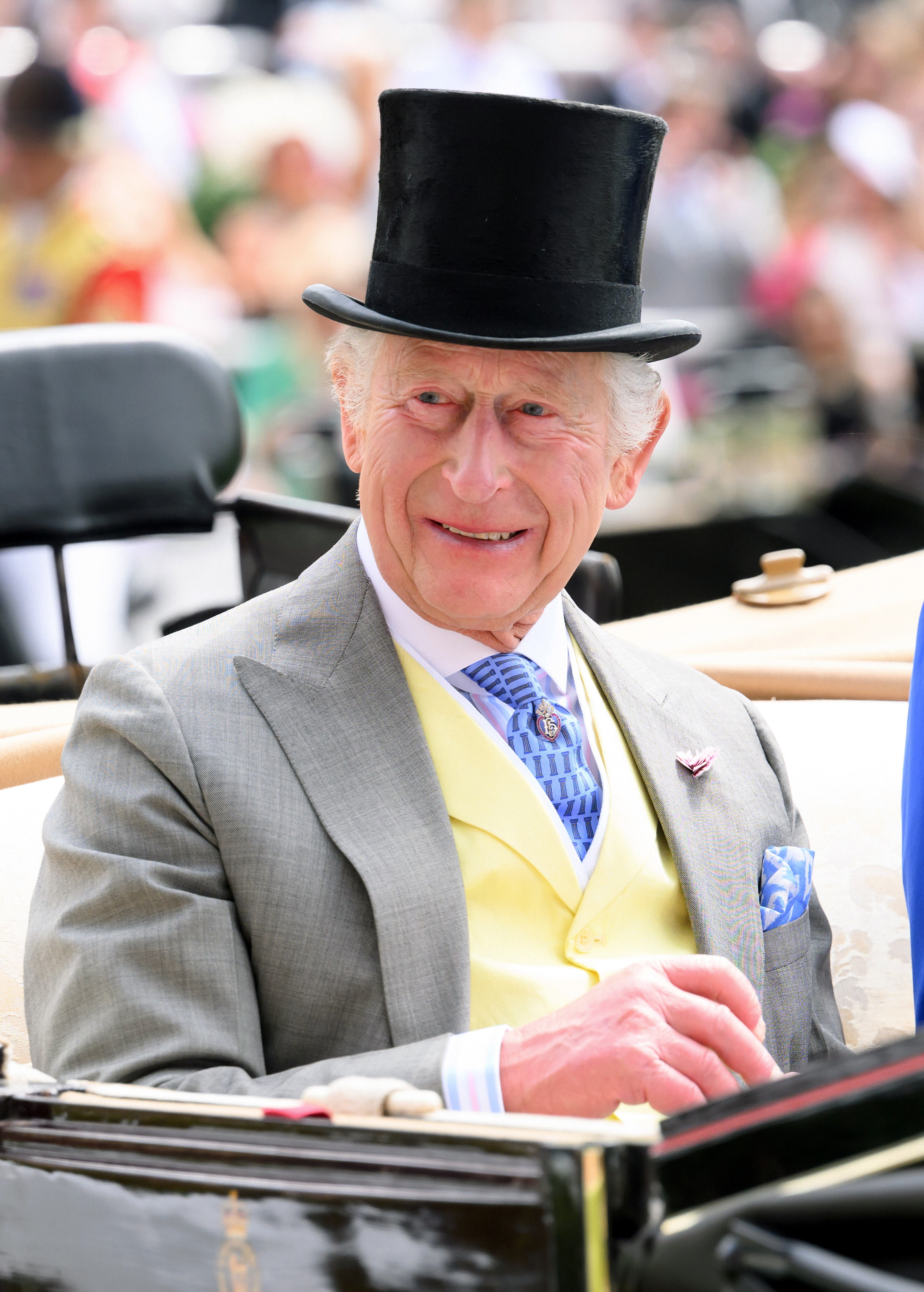 King Charles last saw Prince Harry when he announced his cancer diagnosis in February.