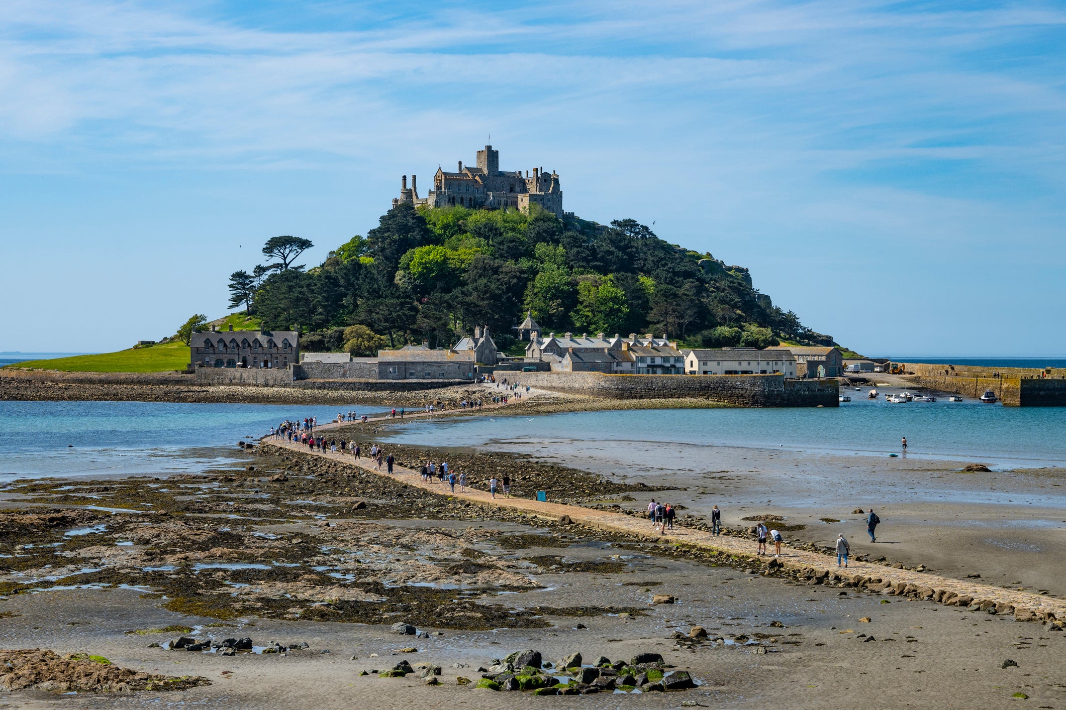 This ancient tidal island is linked to Marazion by a causeway