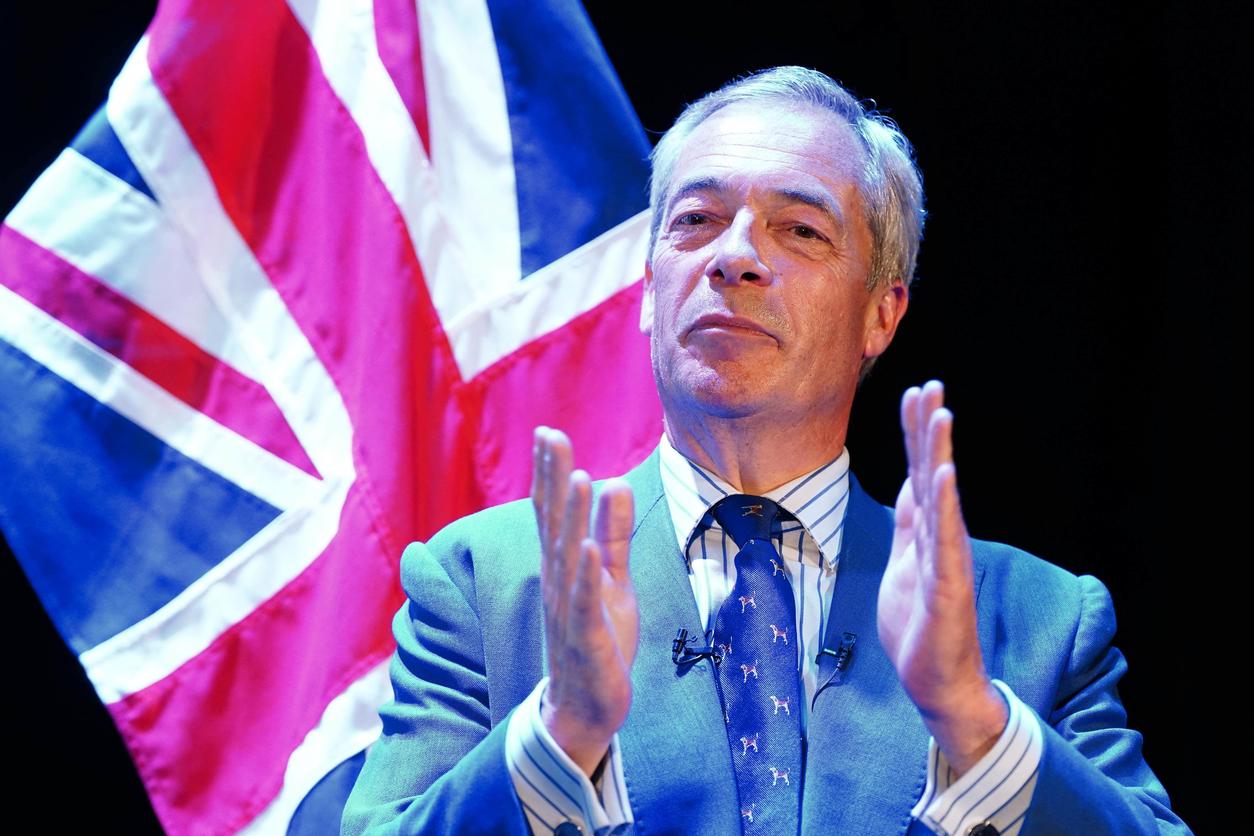 Letters due to drop as Nigel Farage’s Reform UK climbs in the polls (Ian West/PA)