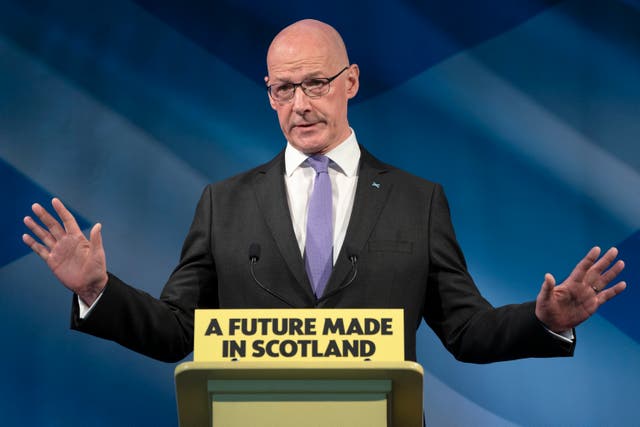 <p>SNP leader John Swinney challenged Labour to tell voters: ‘Where is the change?’ </p>