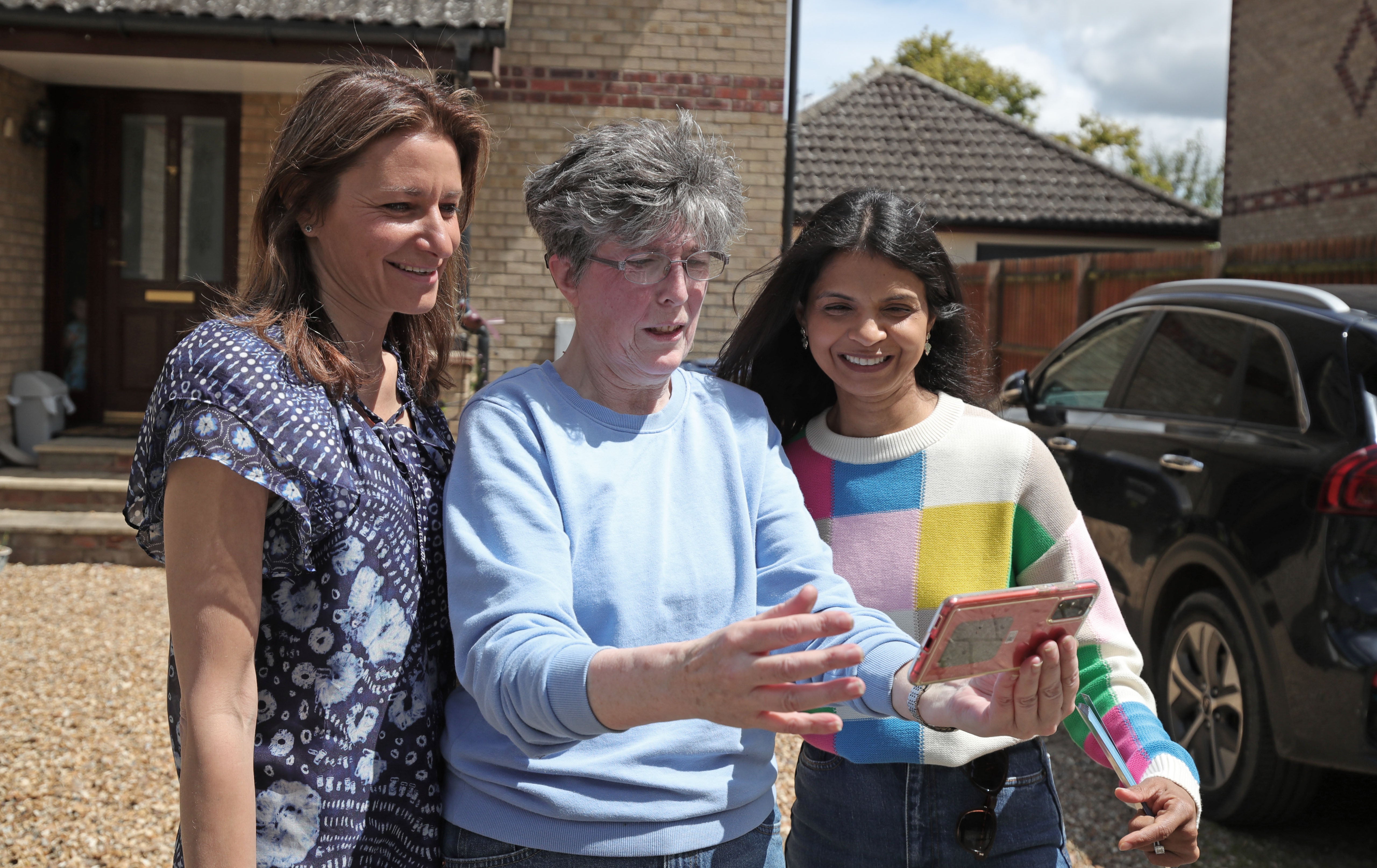 Secretary of State for Culture, Media, and Sport, Lucy Frazer (left) and Akshata Murty (right) wife of Prime Minister