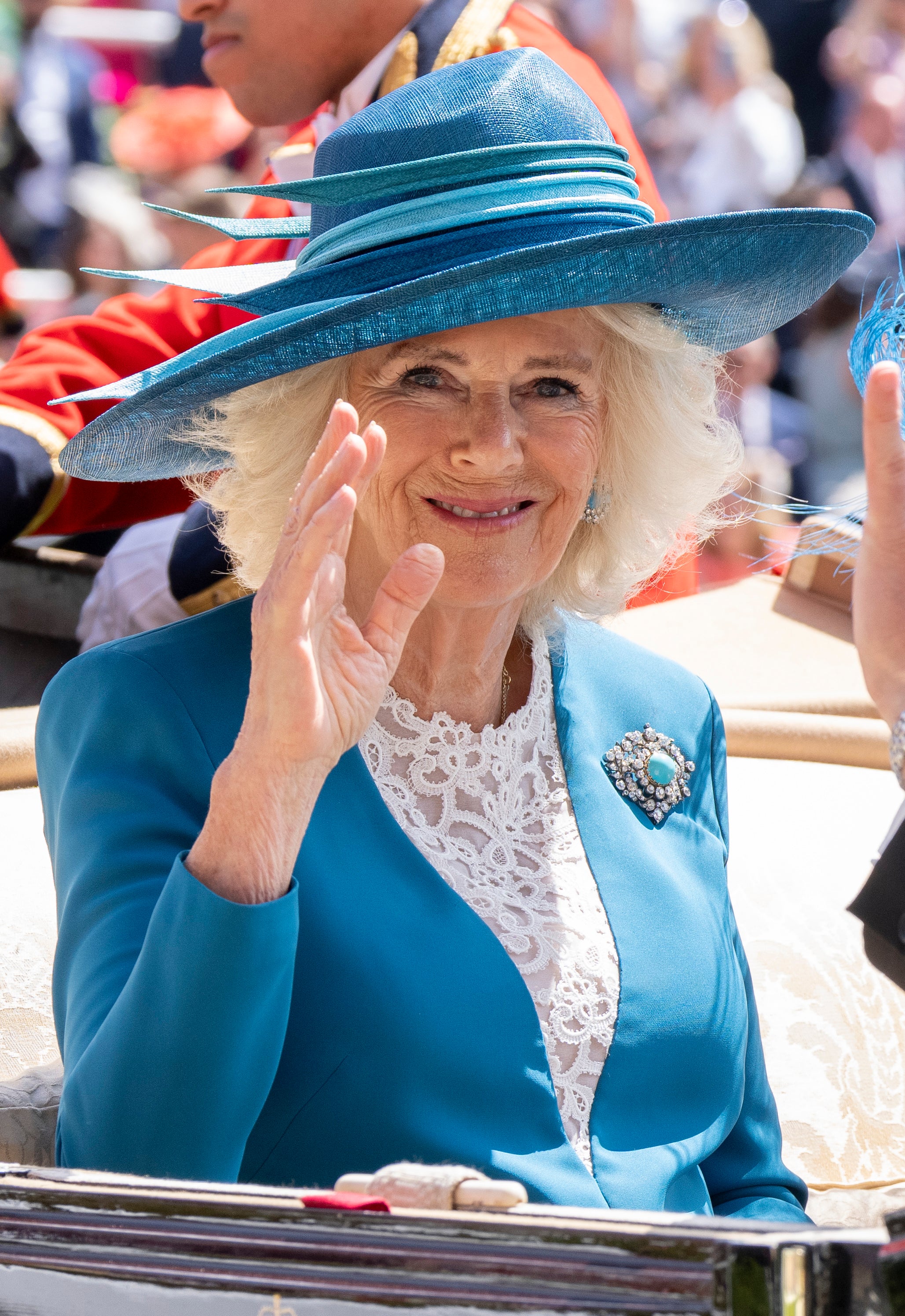 Queen Camilla is enjoying a second day at the races.