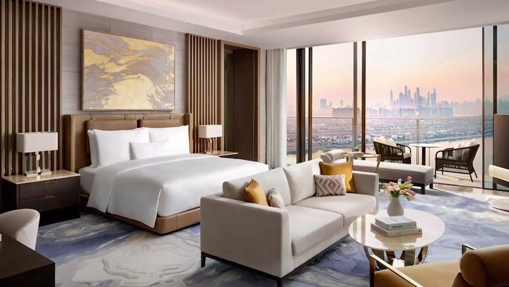 <p>Inside a $100,000-a-night hotel suite in Dubai.</p>