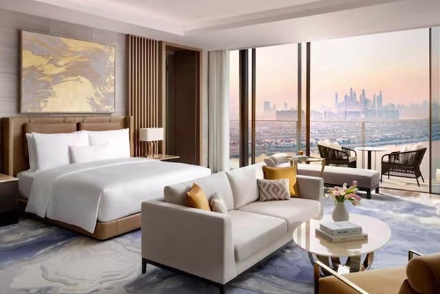 <p>Inside a $100,000-a-night hotel suite in Dubai.</p>