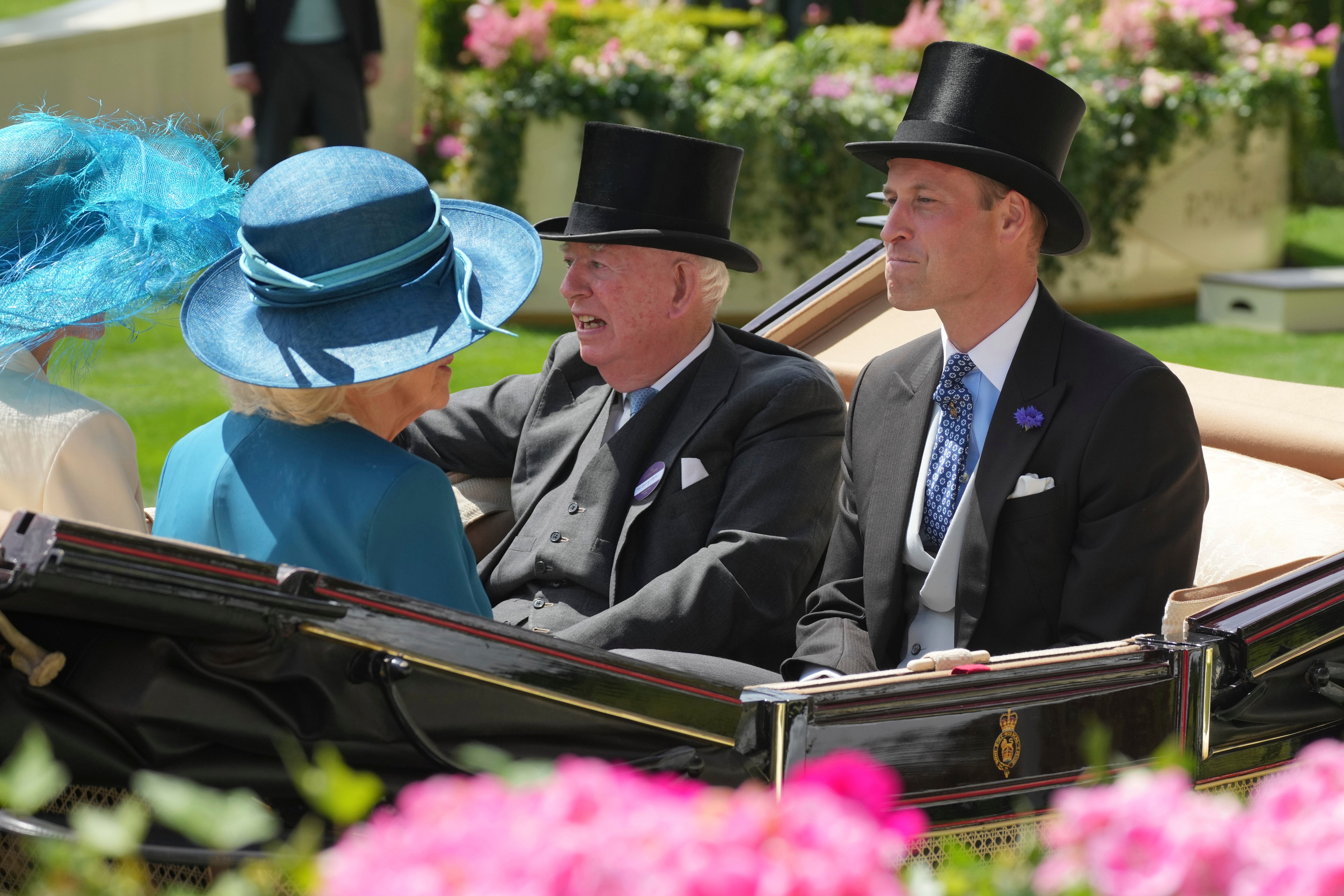 The pair attended Royal Ascot without their respective spouses yesterday.