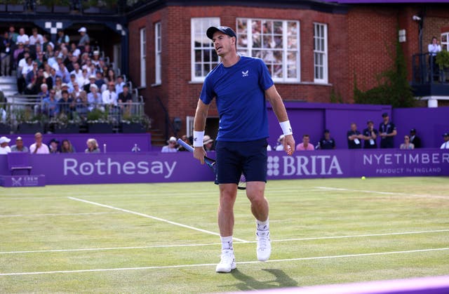 <p>Andy Murray retired from his second-round match at Queen’s Club on Wednesday  </p>