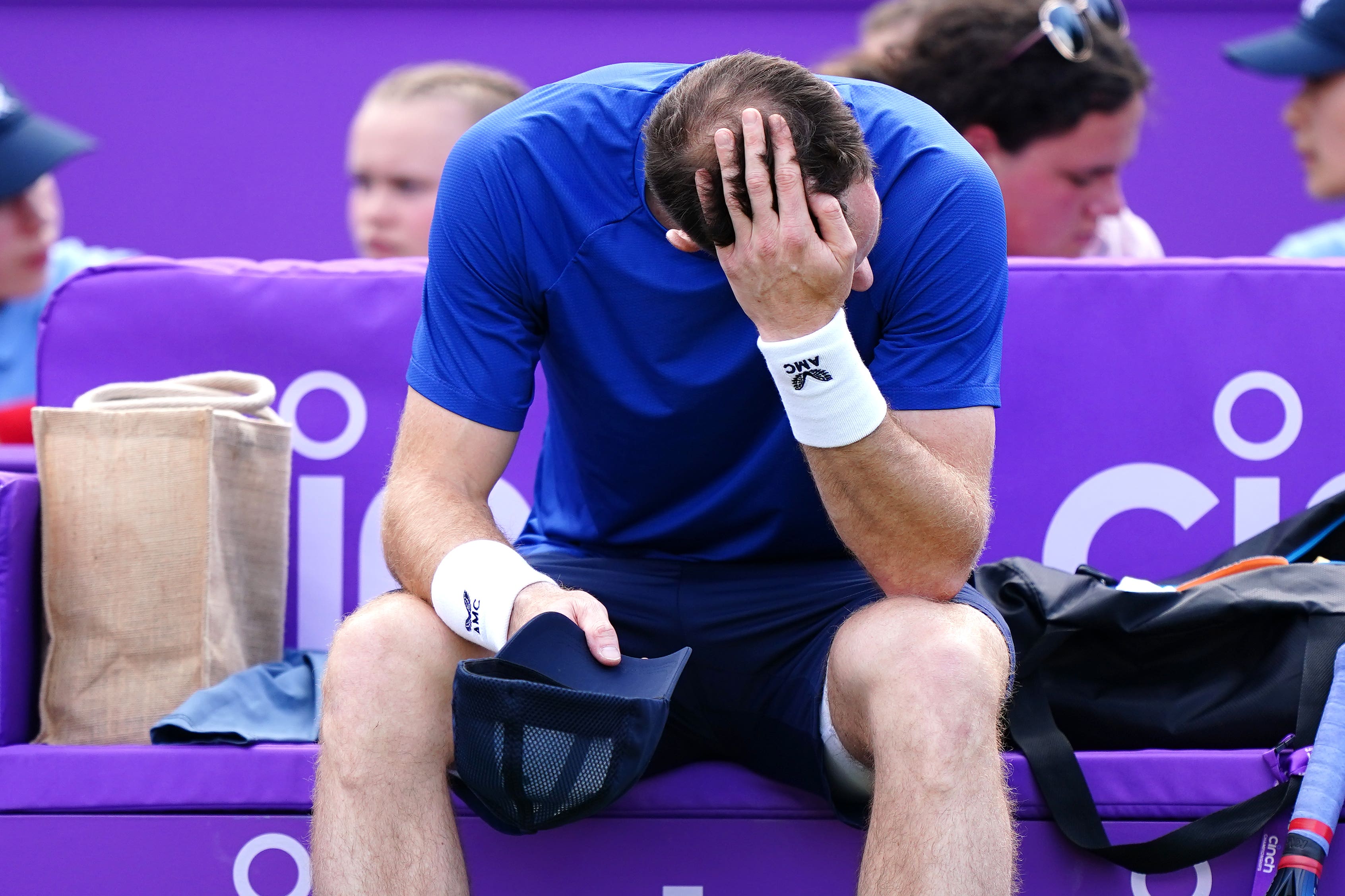 Murray was forced to retire through injury at Queen’s