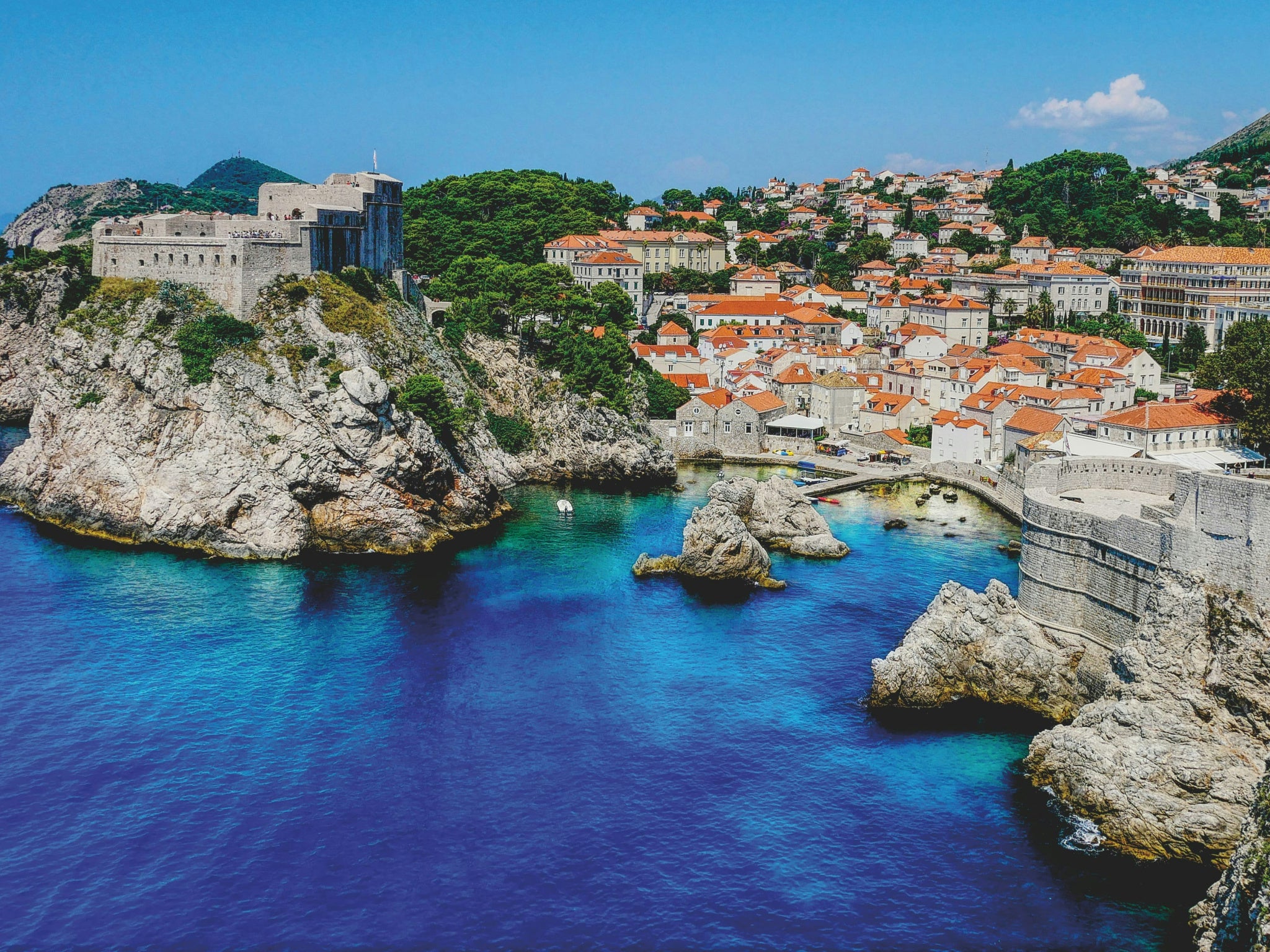See the walls of Dubrovnik from the comfort of your cabin
