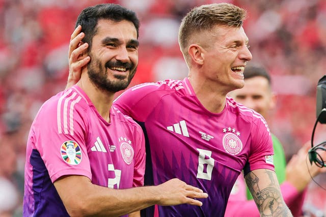 Ilkay Gundogan, left, was Germany’s key man (Christian Charisius/dpa via AP)